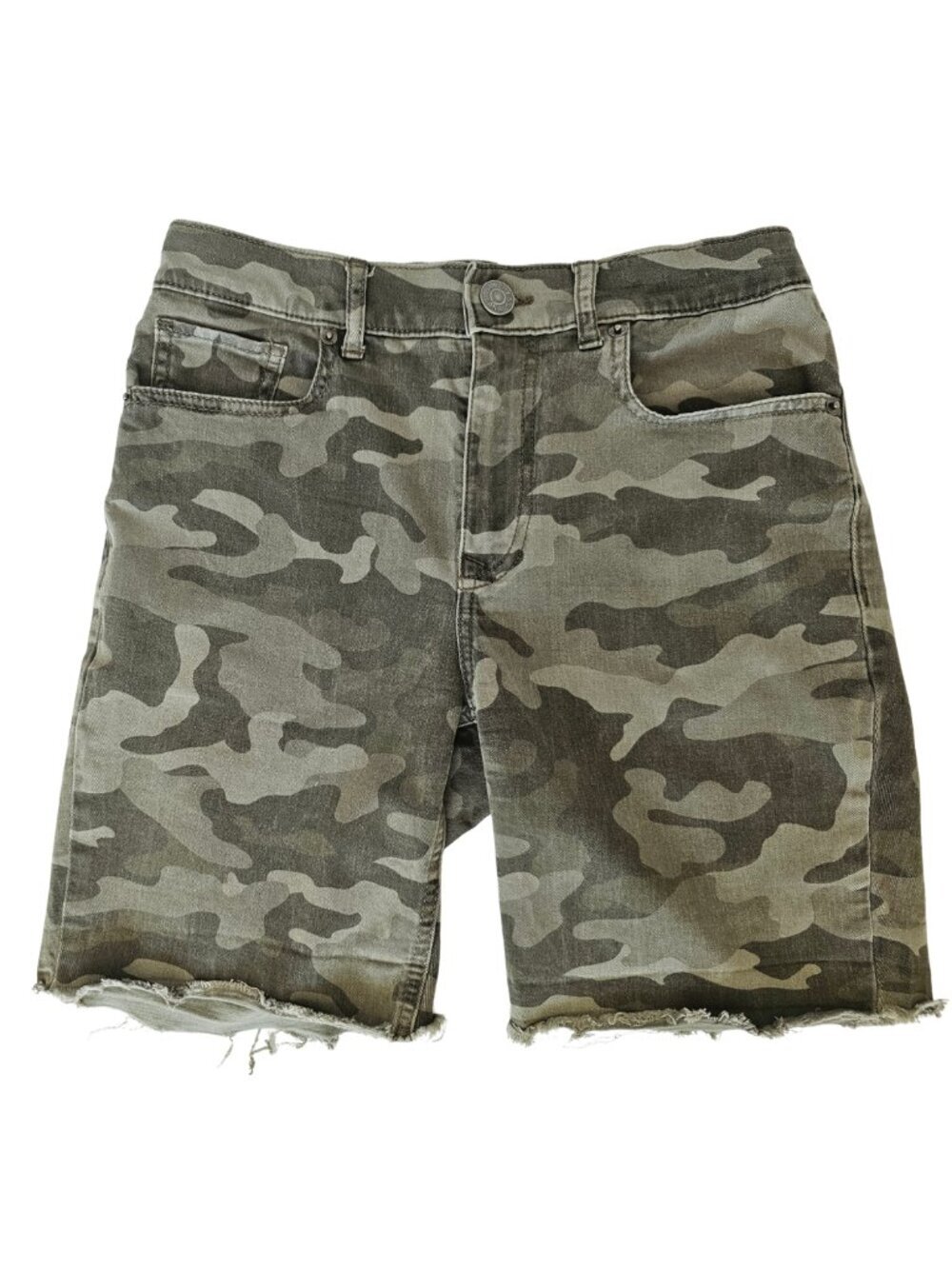 Express Camo Green Bermuda Shorts - Picture 6 of 7